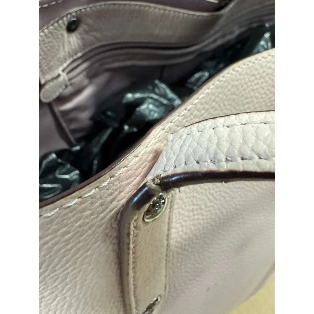 Coach Turn Lock Pebbled Leather Market Tote Bag‎ Off White #B1847-58849